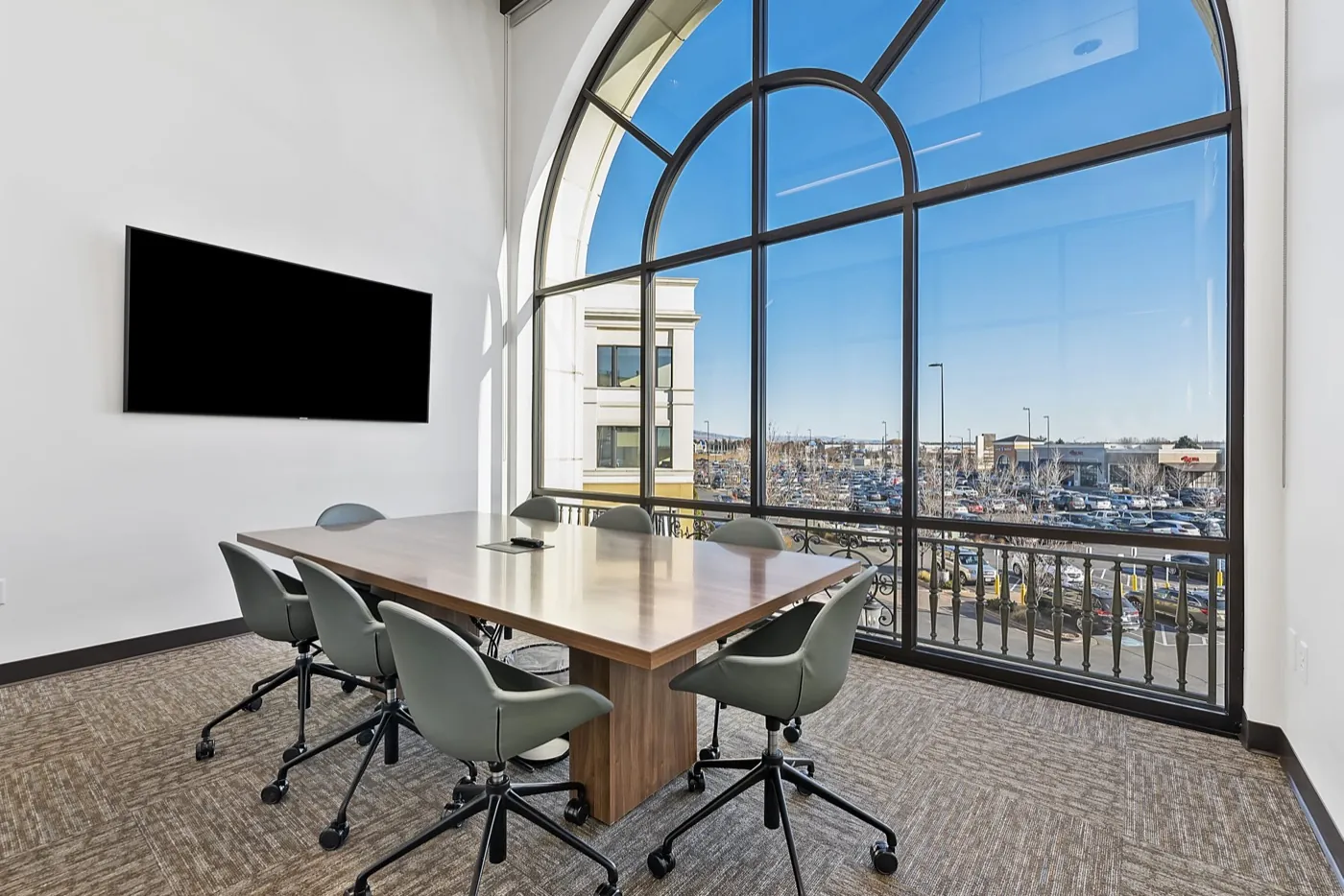 Meeting room with a view over The Village at Meridian