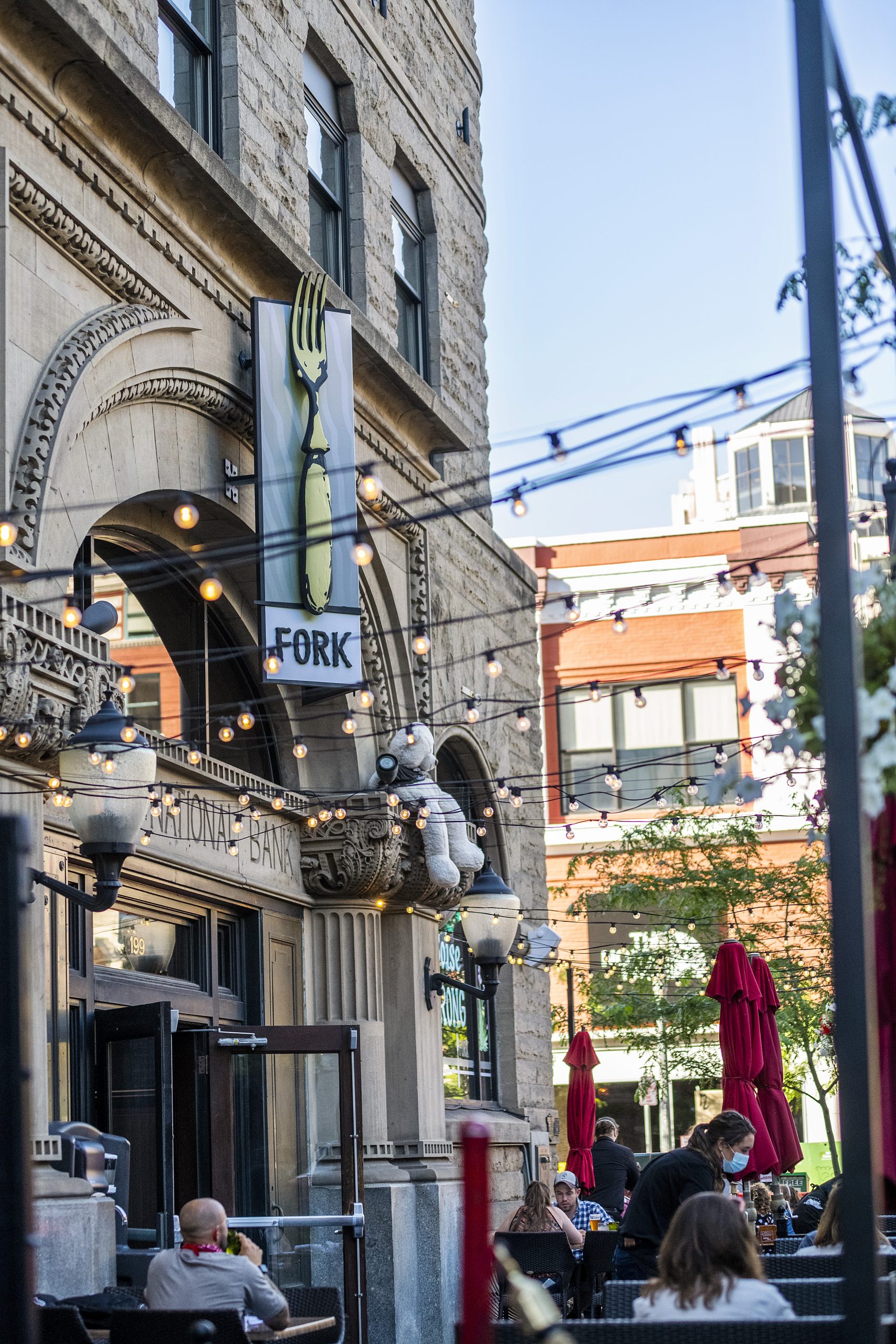 Vertical image of Fork, a local restaurant in downtown Boise, Idaho