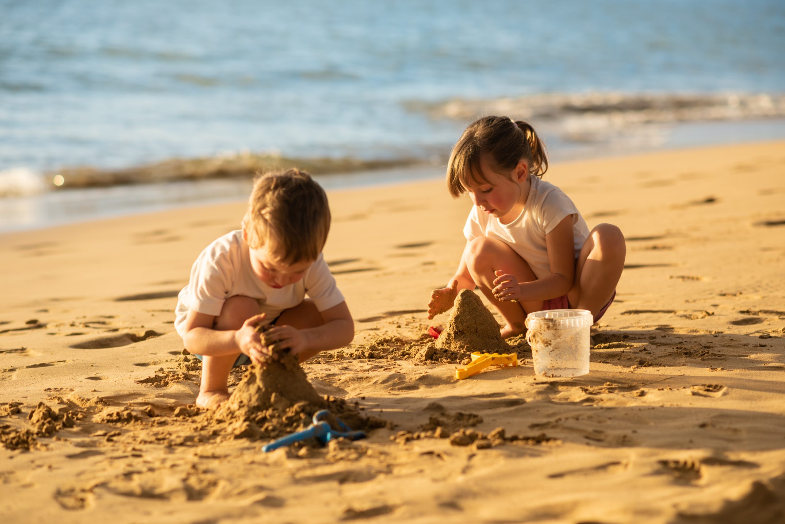 Kids Playing on Beach