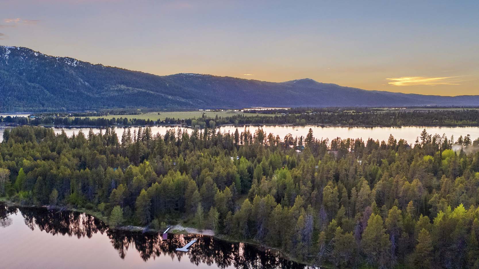 West Mountain views and Cascade Lake by Whistler's Cove in Donnelly Idaho