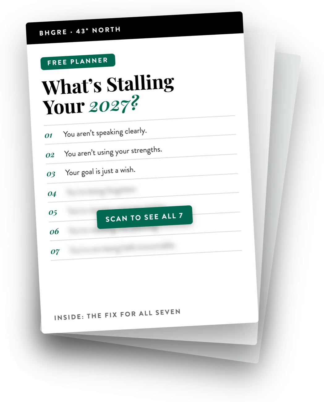 Free planner: What's Stalling Your 2027?